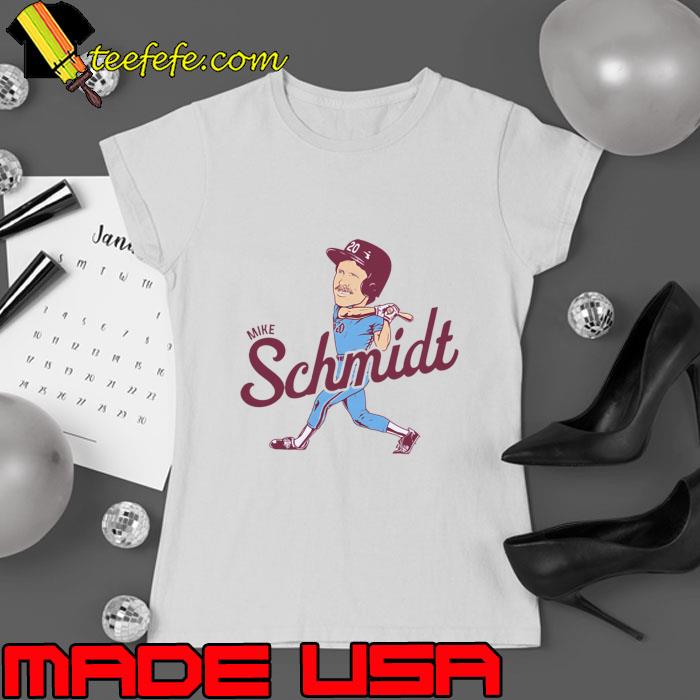 Mike Schmidt Caricature American former professional baseball third baseman T-Shirt Ladies tee Mike Schmidt Caricature American former professional baseball third baseman T-Shirt Ladies tee