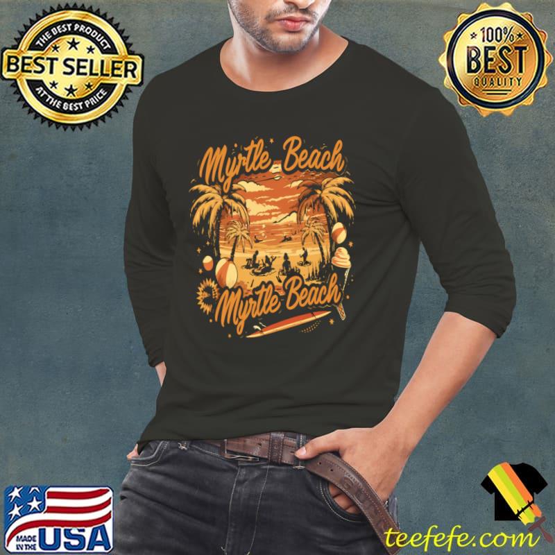 Myrtle Beach Myrtle Beach Palm Tree Sunset T-Shirt Myrtle Beach Myrtle Beach Palm Tree Sunset T-Shirt
