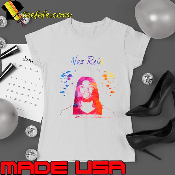 Naz Reid American professional basketball player for the Minnesota Timberwolves watercolor T-Shirt Ladies tee Naz Reid American professional basketball player for the Minnesota Timberwolves watercolor T-Shirt Ladies tee