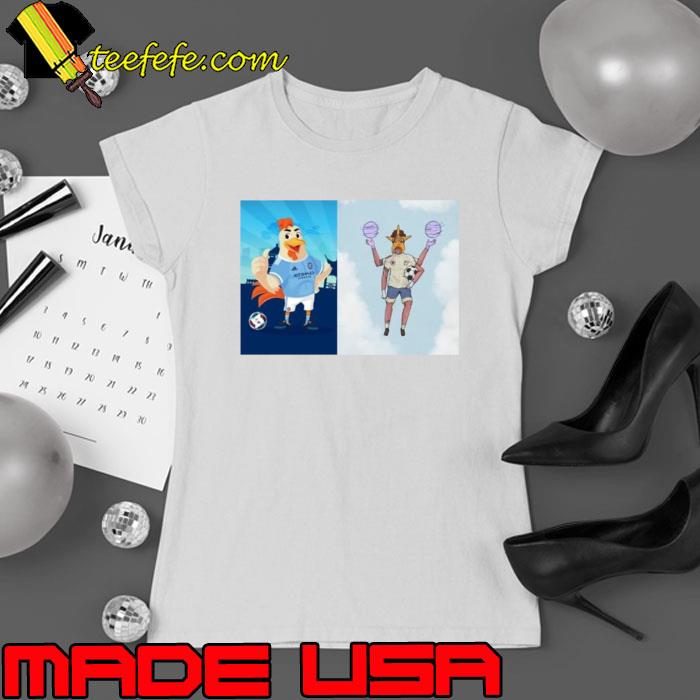New York City VS St. Louis City MLS 2024 mascot cartoon soccer shirt