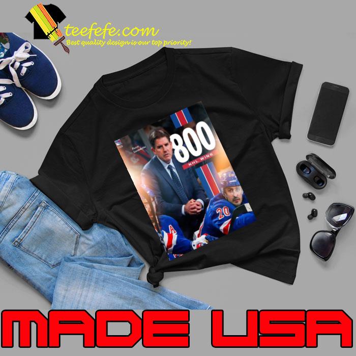 New York Rangers Coach Peter Laviolette With 800 Wins Shirt Unisex New York Rangers Coach Peter Laviolette With 800 Wins Shirt Unisex