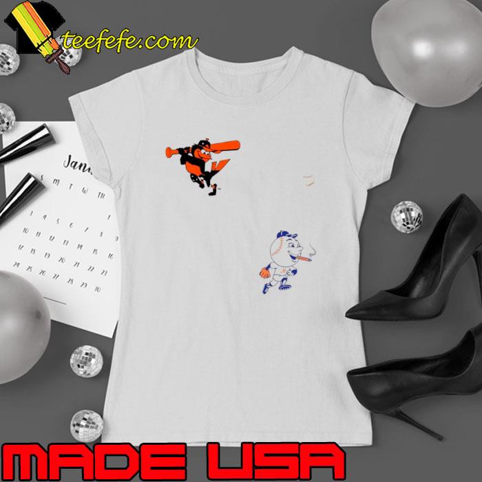 New York Yankees VS Baltimore Orioles MLB 2024 mascot cartoon baseball s Ladies tee New York Yankees VS Baltimore Orioles MLB 2024 mascot cartoon baseball s Ladies tee