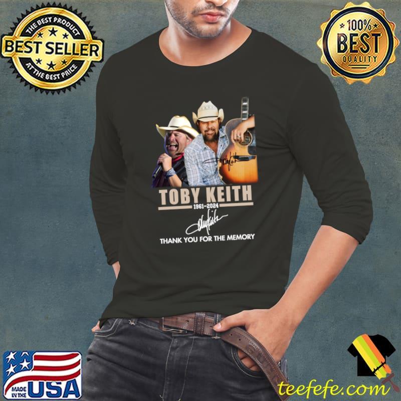 Nice toby Keith 1961 2024 signature thank you for the memory Guitarist And Singer T-Shirt Long Sleeve Tee Nice toby Keith 1961 2024 signature thank you for the memory Guitarist And Singer T-Shirt Long Sleeve Tee