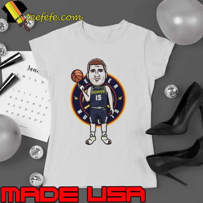Nikola Jokić Denver Nuggets player cartoon s Ladies tee Nikola Jokić Denver Nuggets player cartoon s Ladies tee