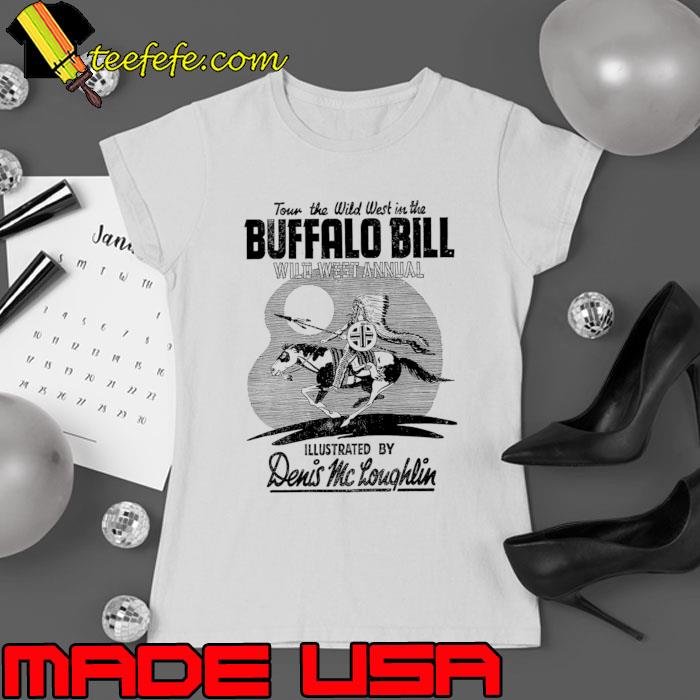 No Background Running on Horseback through The Desert Buffalo Bill Western Robbery Cowboy T-Shirt