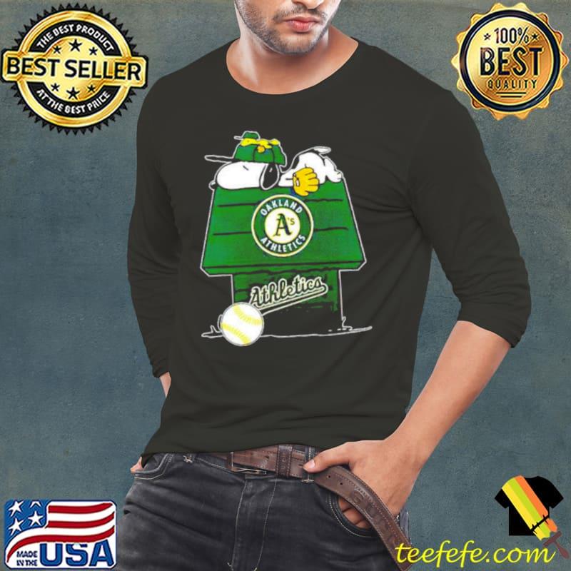 Oakland Athletics Snoopy And Woodstock The Peanuts Baseball Shirt Long Sleeve Tee Oakland Athletics Snoopy And Woodstock The Peanuts Baseball Shirt Long Sleeve Tee