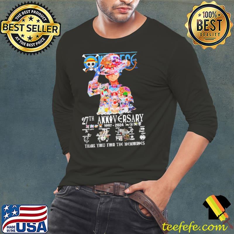 Oda Eiichiro One Piece 27th Anniversary 1997 2024 Thank You For The Memories Signatures Shirt