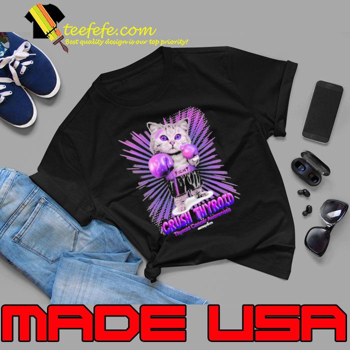 Official crush Thyroid Thyroid Cancer Awareness Cat Boxing s Unisex Official crush Thyroid Thyroid Cancer Awareness Cat Boxing s Unisex