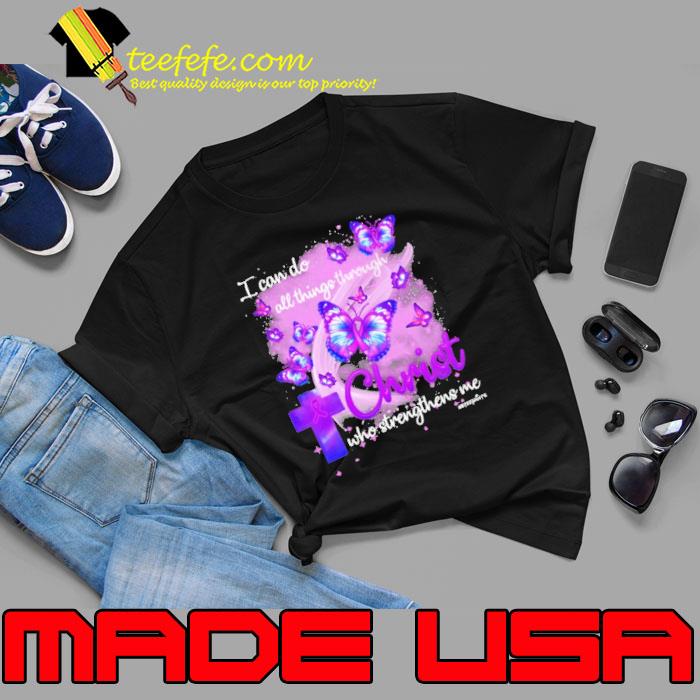 Original i Can Do All Things Through Christ Who Strengthens Me Thyroid Cancer Awareness Butterflies s Unisex Original i Can Do All Things Through Christ Who Strengthens Me Thyroid Cancer Awareness Butterflies s Unisex