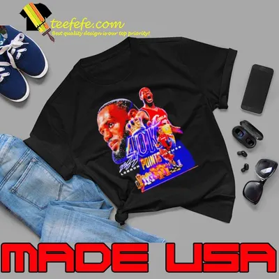 Original Lebron James 40k Points Signature shirt