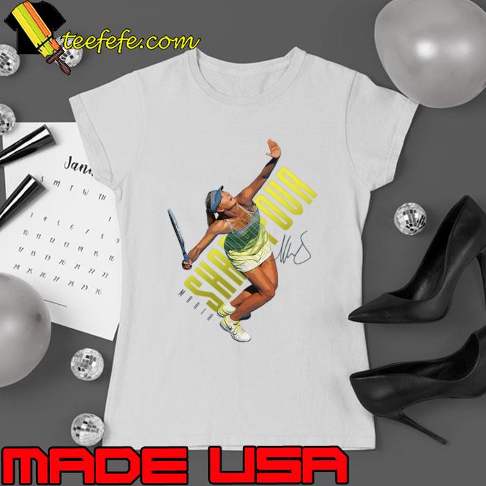 Original maria Sharapova Superstar Pose Signature Russian former world No. 1 tennis player T-Shirt Ladies tee Original maria Sharapova Superstar Pose Signature Russian former world No. 1 tennis player T-Shirt Ladies tee