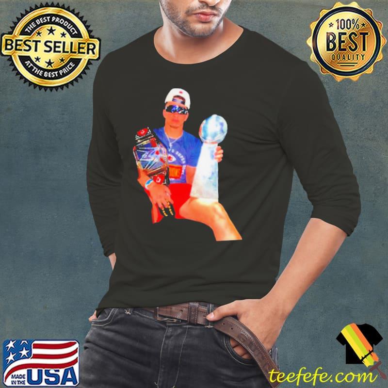 Patrick Mahomes WWE and NFL Champions s Long Sleeve Tee Patrick Mahomes WWE and NFL Champions s Long Sleeve Tee