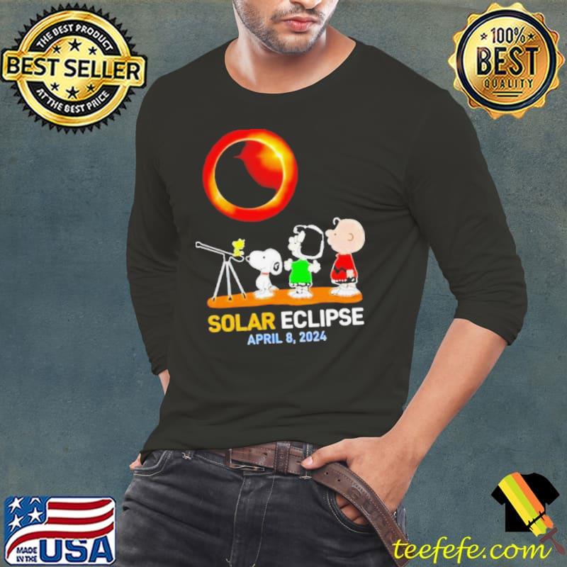 Peanuts characters watching solar eclipse april 8 2024 Shirt Long Sleeve Tee Peanuts characters watching solar eclipse april 8 2024 Shirt Long Sleeve Tee