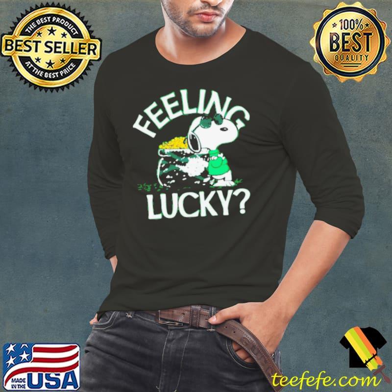 Peanuts Snoopy Feeling Lucky s Long Sleeve Tee Peanuts Snoopy Feeling Lucky s Long Sleeve Tee