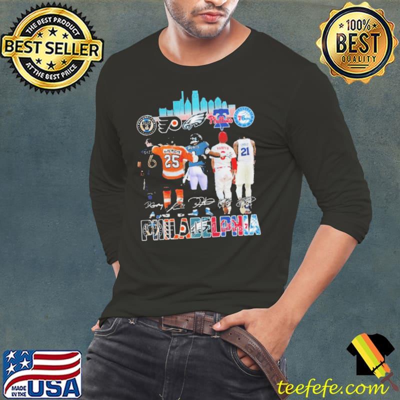 Philadelphia City Union Gazdag 06 Flyers Yan Riemsdyk 25 Eagles Hurts 01 Phillies Harper 03 76ers Embiid 21 Shirt Long Sleeve Tee Philadelphia City Union Gazdag 06 Flyers Yan Riemsdyk 25 Eagles Hurts 01 Phillies Harper 03 76ers Embiid 21 Shirt Long Sleeve Tee