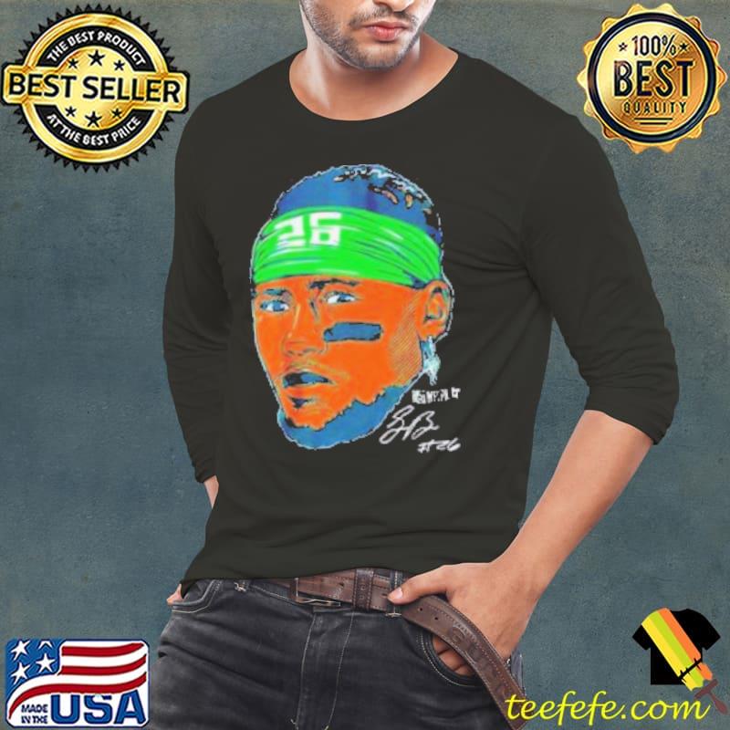 Philadelphia Eagles Saquon Barkley 26 Swag Head Signature Shirt Long Sleeve Tee Philadelphia Eagles Saquon Barkley 26 Swag Head Signature Shirt Long Sleeve Tee