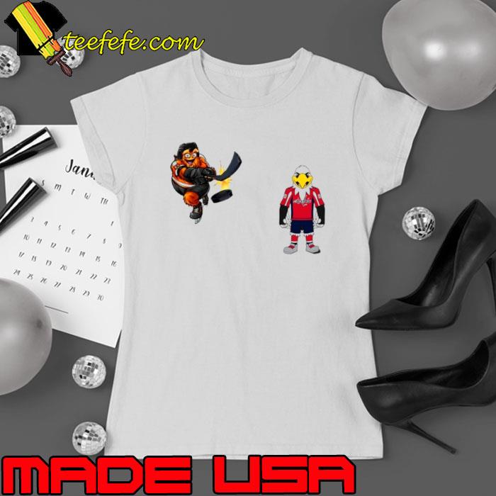 Philadelphia Flyers VS Washington Capitals NHL 2024 mascot cartoon hockey shirt