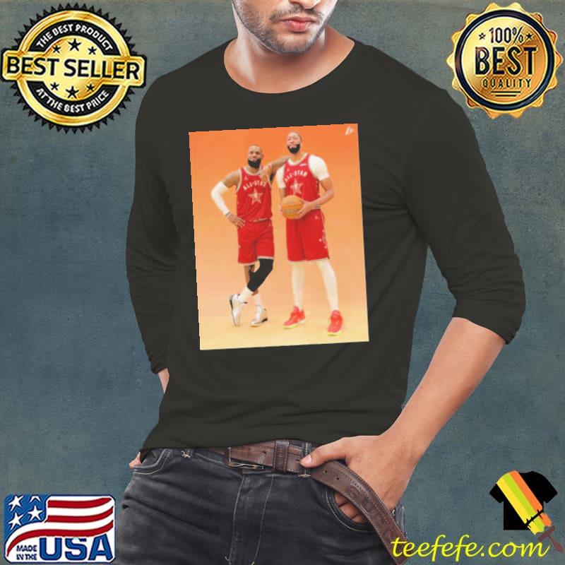 Photoshoot Fresh Dynamic Duo Lebron James the King And Anthony Davis ad Of Los Angeles Lakers In Nba All star 2024 s Long Sleeve Tee Photoshoot Fresh Dynamic Duo Lebron James the King And Anthony Davis ad Of Los Angeles Lakers In Nba All star 2024 s Long Sleeve Tee