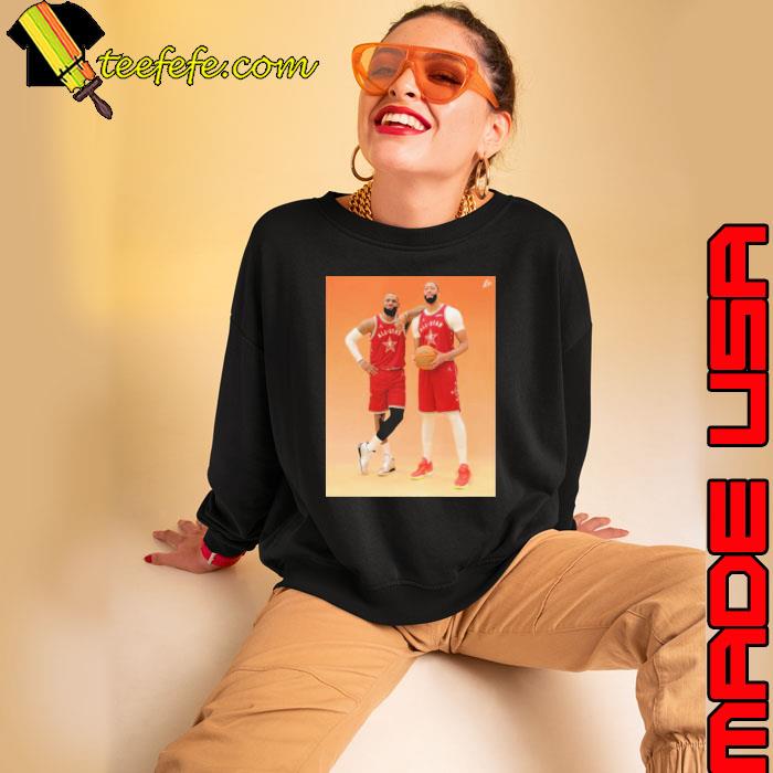 Photoshoot Fresh Dynamic Duo Lebron James the King And Anthony Davis ad Of Los Angeles Lakers In Nba All star 2024 shirt