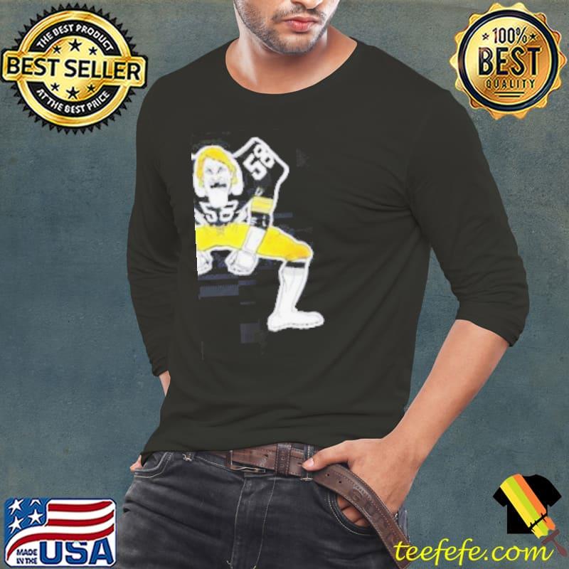 Pittsburgh Steelers Jack Lambert Cartoon Shirt Long Sleeve Tee Pittsburgh Steelers Jack Lambert Cartoon Shirt Long Sleeve Tee