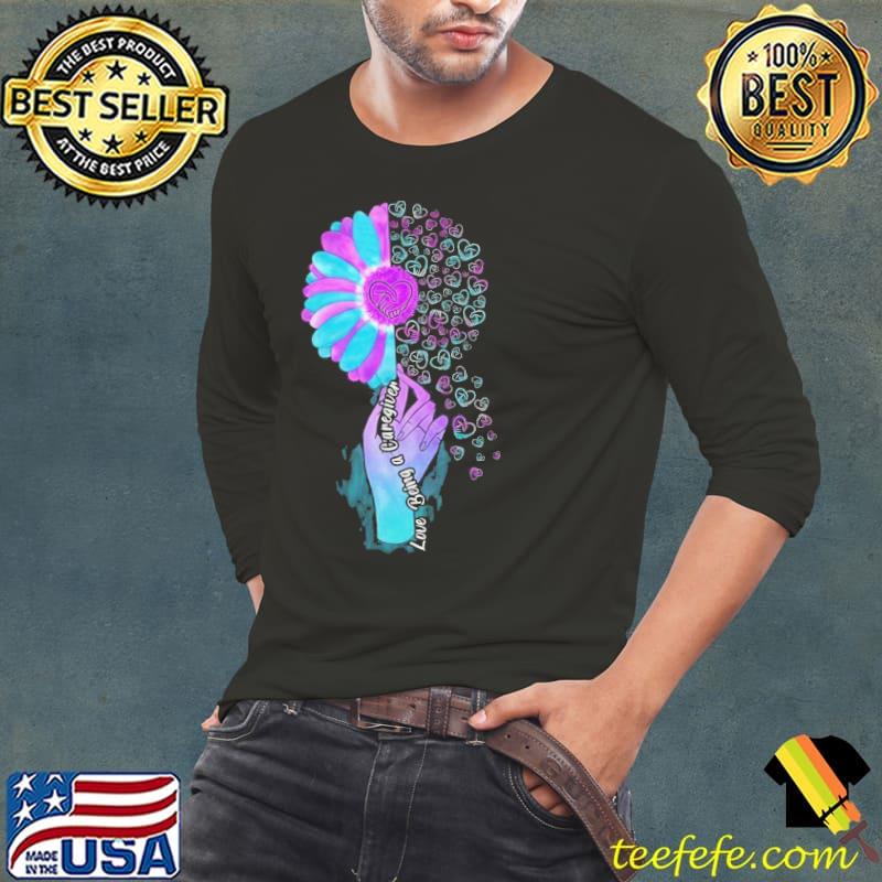 Premium love being a Caregiver symbol daisy flower shirt