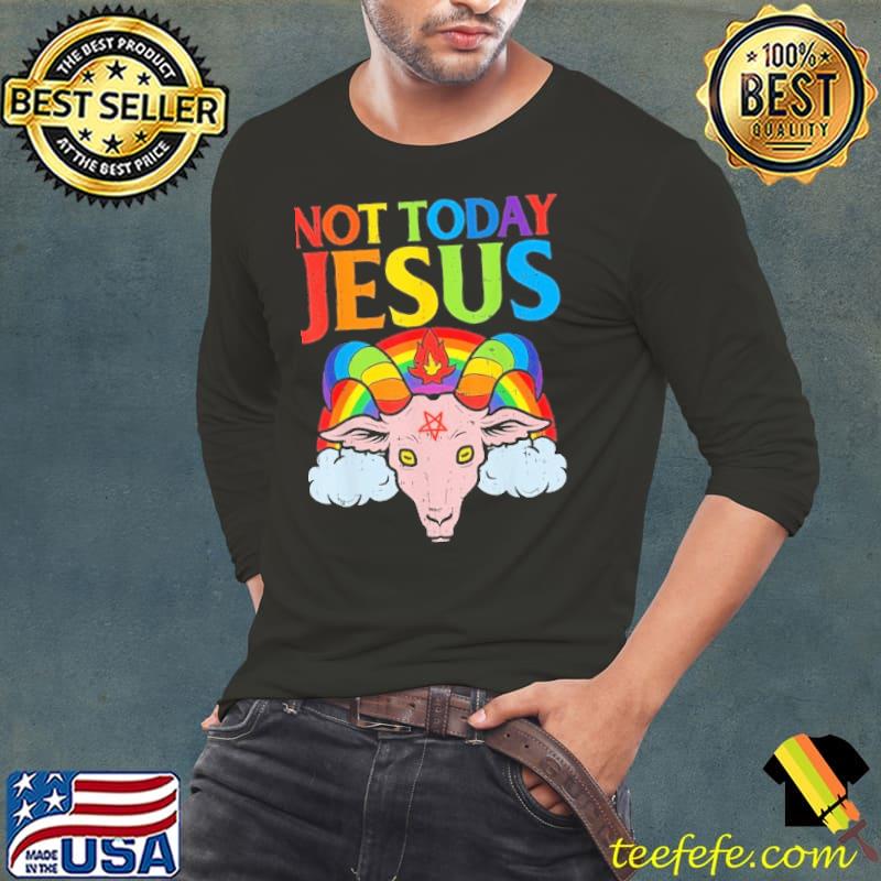 Premium today Not Jesus Satan Goat Satanic Rainbow Satanism Shirt Premium today Not Jesus Satan Goat Satanic Rainbow Satanism Shirt