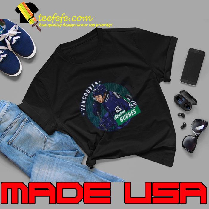 Quinn Hughes Vancouver Dots American professional ice hockey defenseman T-Shirt