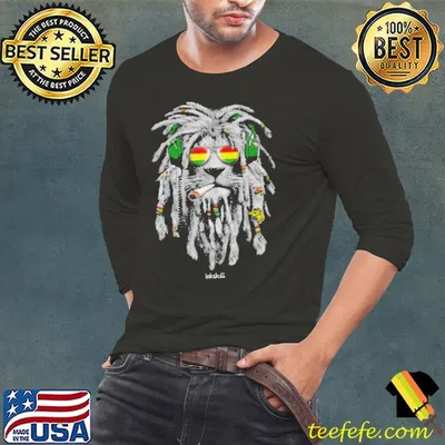 Rastafarian Lion Weed Sunglasses shirt