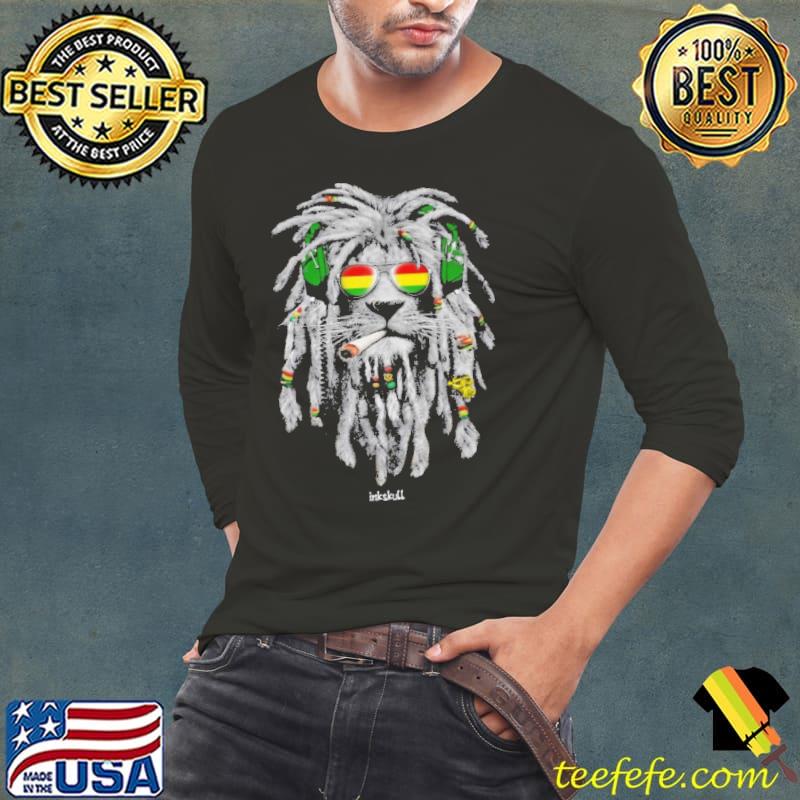 Rastafarian Lion Weed Sunglasses shirt
