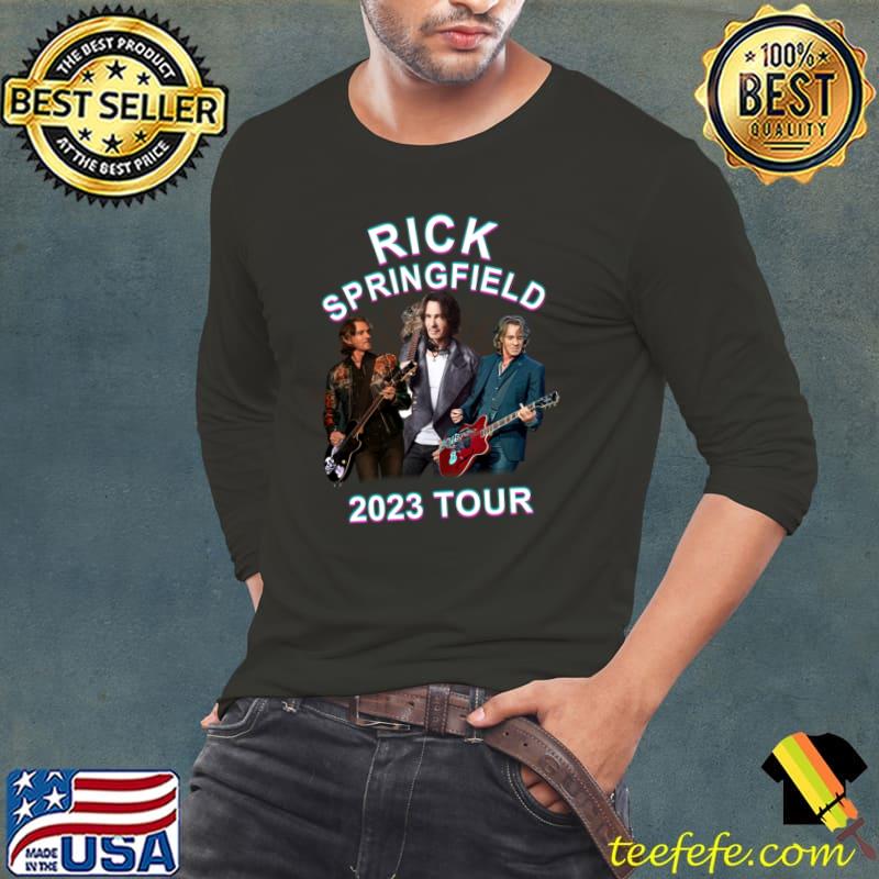 Rick Springfield 2023 Tour Music Country T-Shirt Long Sleeve Tee Rick Springfield 2023 Tour Music Country T-Shirt Long Sleeve Tee