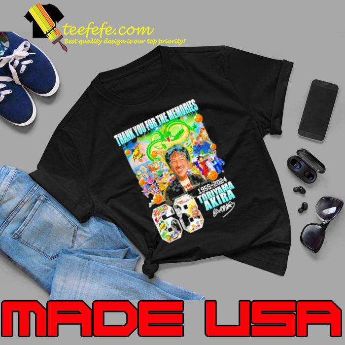 Rip Akira Toriyama Dragon Ball 68 Years 1955 2024 thank you for the memories signature shirt