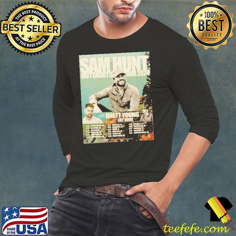 Sam Hunt Outskirts Tour 2024 Performance Schedule T-shirt Sam Hunt Outskirts Tour 2024 Performance Schedule T-shirt