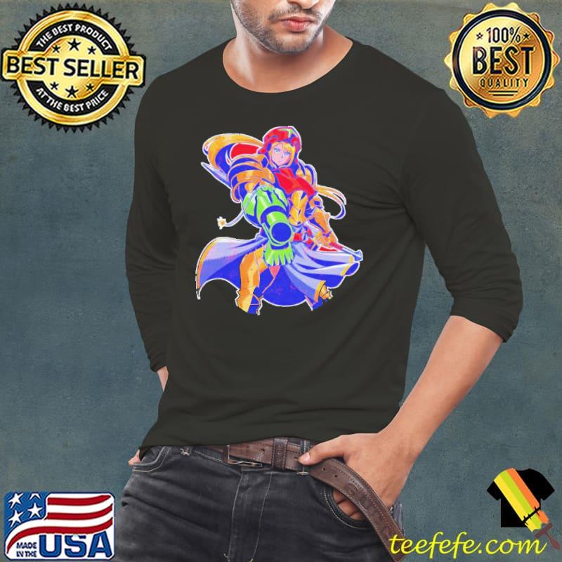 Samus Aran from Metroid Full Armor Hunter shirt