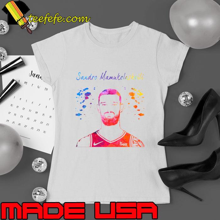 Sandro Mamukelashvili American professional basketball player for the San Antonio Spurs watercolor T-Shirt Ladies tee Sandro Mamukelashvili American professional basketball player for the San Antonio Spurs watercolor T-Shirt Ladies tee