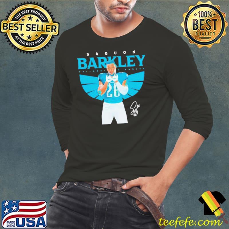 Saquon Barkley Philadelphia Eagles signature s Long Sleeve Tee Saquon Barkley Philadelphia Eagles signature s Long Sleeve Tee