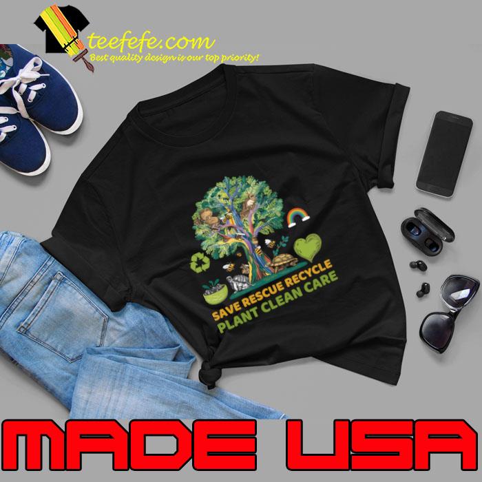 Save Bees Rescue Animals Recycle Plastic Earth Day T-Shirt