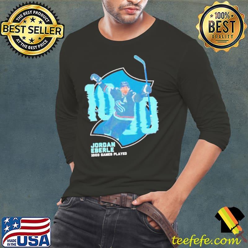 Seattle Kraken Jordan Eberle NHL 1000th Game s Long Sleeve Tee Seattle Kraken Jordan Eberle NHL 1000th Game s Long Sleeve Tee