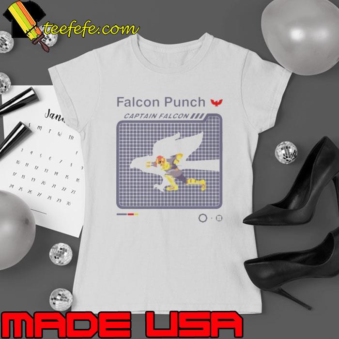 Smash Bros Falcon Punch Captain Falcon III Shirt Ladies tee Smash Bros Falcon Punch Captain Falcon III Shirt Ladies tee