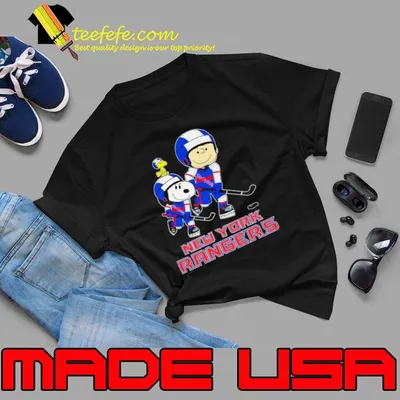 Snoopy And Charlie Brown New York Rangers Hockey Shirt