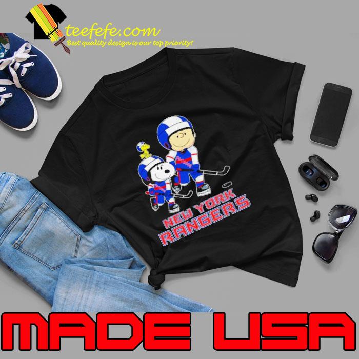 Snoopy And Charlie Brown New York Rangers Hockey Shirt