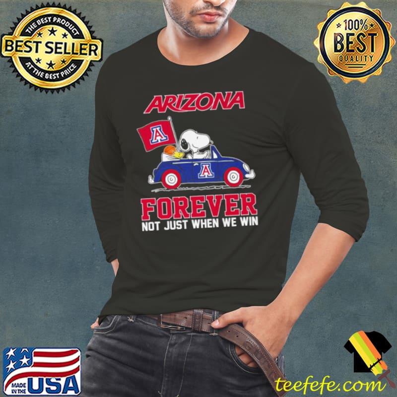 Snoopy And Woodstock Driving Car Arizona Wildcats Forever Not Just When We Win Shirt Long Sleeve Tee Snoopy And Woodstock Driving Car Arizona Wildcats Forever Not Just When We Win Shirt Long Sleeve Tee