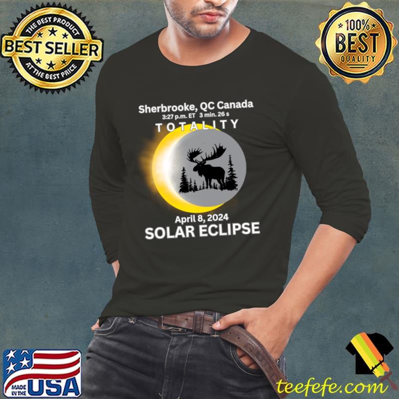 Solar Eclipse 2024 Canada Totality Solar Deer T-Shirt Long Sleeve Tee Solar Eclipse 2024 Canada Totality Solar Deer T-Shirt Long Sleeve Tee