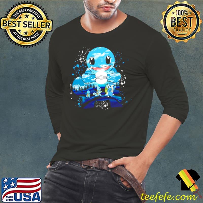 Squirtle Wartortle and Blastoise water evolution painting s Long Sleeve Tee Squirtle Wartortle and Blastoise water evolution painting s Long Sleeve Tee