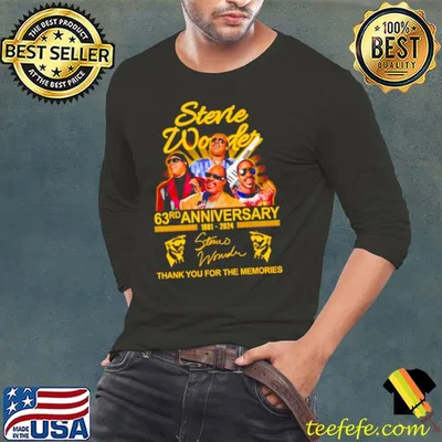 Stevie Wonder 63rd Anniversary 1981 2024 Thank You For The Memories Signatures Shirt