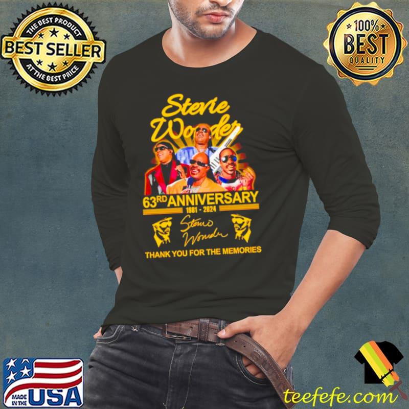 Stevie Wonder 63rd Anniversary 1981 2024 Thank You For The Memories Signatures Shirt