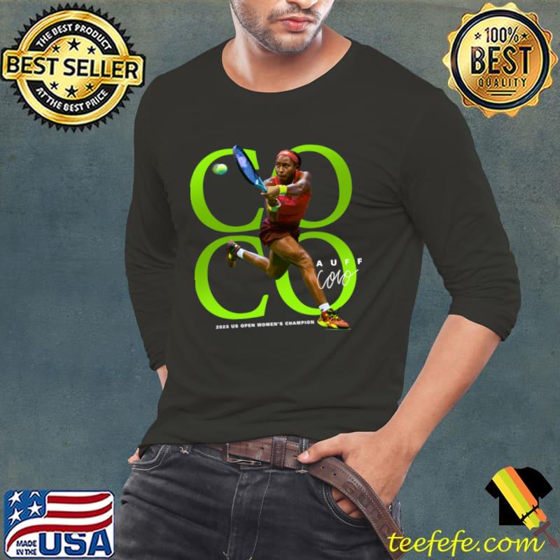 Top coco Gauff American professional tennis player open women's champion signature T-Shirt Long Sleeve Tee Top coco Gauff American professional tennis player open women's champion signature T-Shirt Long Sleeve Tee