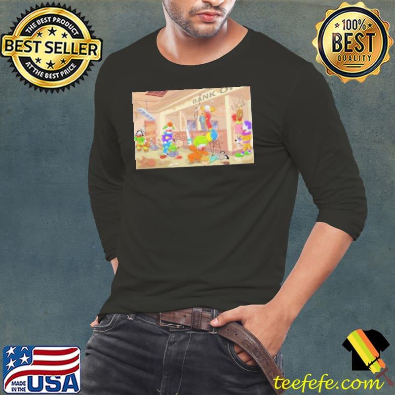 Top murder Clowns Bank Scene Shirt Top murder Clowns Bank Scene Shirt