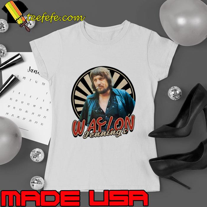 Vintage Circle Waylon Jennings American singer songwriter musician actor T-Shirt Ladies tee Vintage Circle Waylon Jennings American singer songwriter musician actor T-Shirt Ladies tee