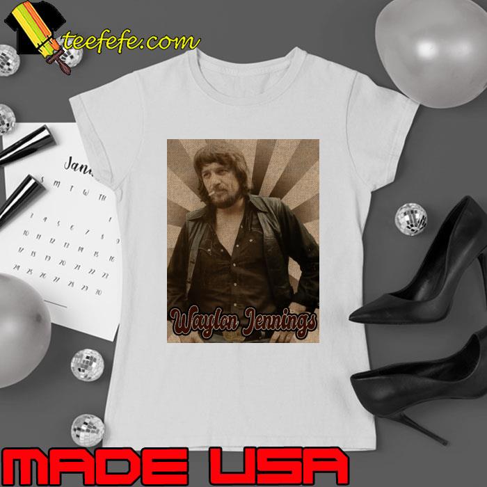 Waylon Jennings American singer songwriter musician and actor T-Shirt Ladies tee Waylon Jennings American singer songwriter musician and actor T-Shirt Ladies tee