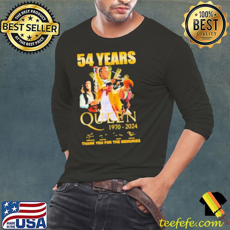 54 Years Queen 1970 2024 Thank You For The Memories Signatures shirt